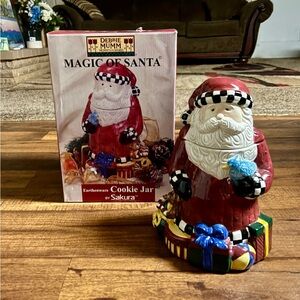 Debbie Mumm • Sakura • Santa Claus •Vintage • 1996 • Cookie Jar • New W/ Box